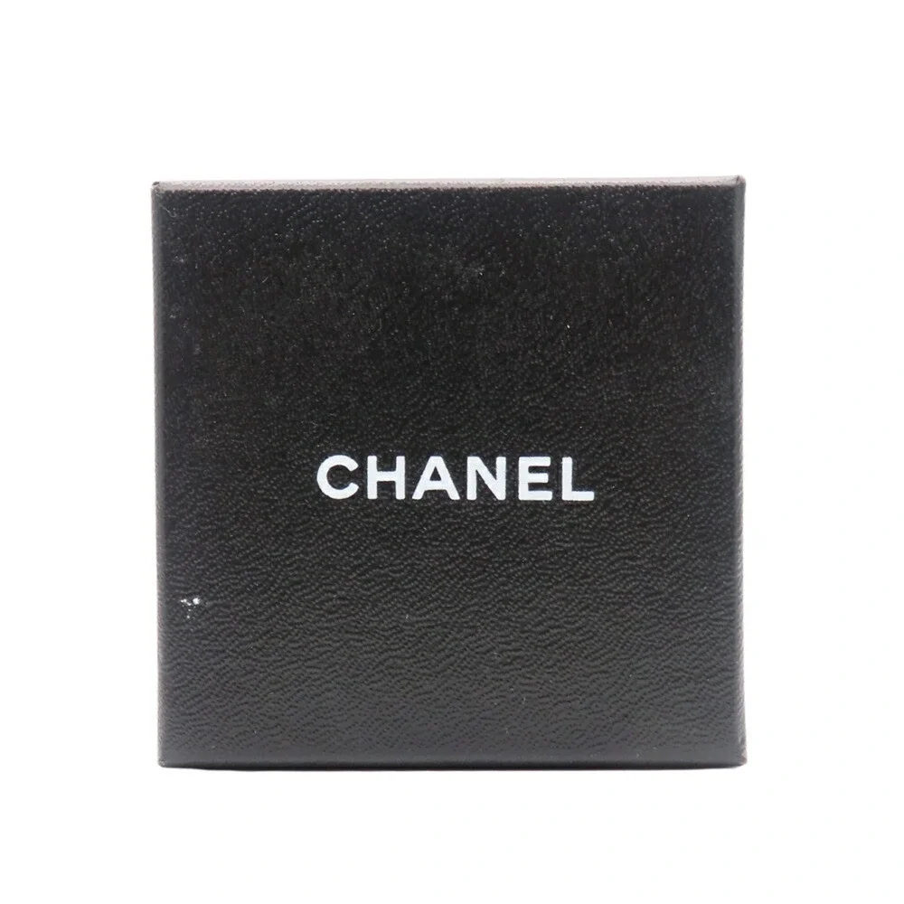 CHANEL Black Logo Brooch